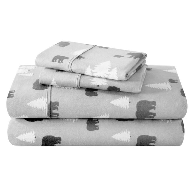 Bare Home Flannel Sheet Set - 100% Cotton - Deep Pocket - Full, Kodiak, 4-Pieces