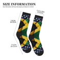 thumbnail image 3 of Women's Men's Jamaica America Colorful Novelty Pattern Crew Athletic Socks, 3 of 7