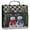 Two Snowmen Pattern, variant on Water-Resistant 3-Ring Binder Organizer with Multiple Pockets Zipper Binder Bag for Office Green Snowy Forest Scene