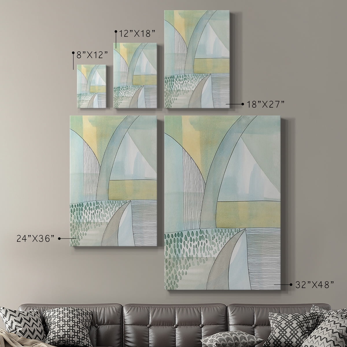 Mint Reflection II Premium Gallery Wrapped Canvas - Ready to Hang