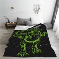 thumbnail image 6 of Throw Blanket for Couch Sofa and Bed, DINOSAUR IN SPACE Super Soft Plush Throw Blanket, Fuzzy Cuteness Comfy Warm Washable Flannel Blanket & Throws for All Season 40"x30", 6 of 7