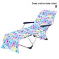 thumbnail image 3 of CAROOTU Beach Chair Towel Cover with Side Pockets Microfiber Sun Lounger Cover for, 3 of 6