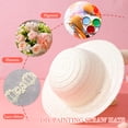 thumbnail image 2 of 8 sombreros de paja DIY, sombreros de protección solar para pintar, manualidades creativas para niños, 2 of 7