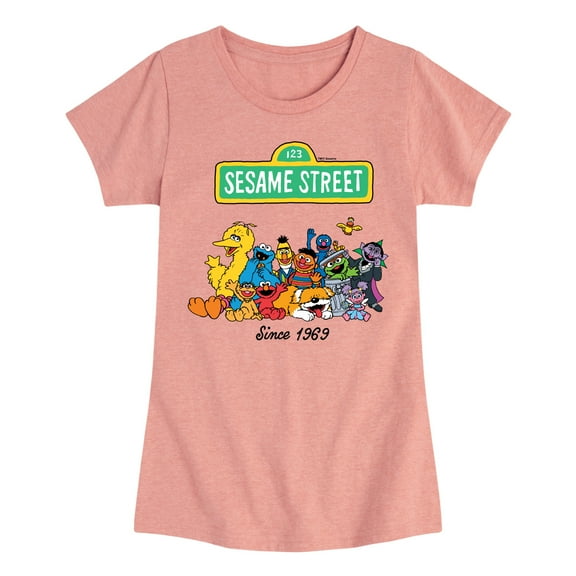 Sesame Street - Since 1969 - Girls Fitted Short Sleeve Graphic T-Shirt