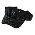 thumbnail image 1 of Sombrero con visera para el sol con brillantes diamantes de imitación, ligero, transpirable y ajustable para verano. Negro, 1 of 9