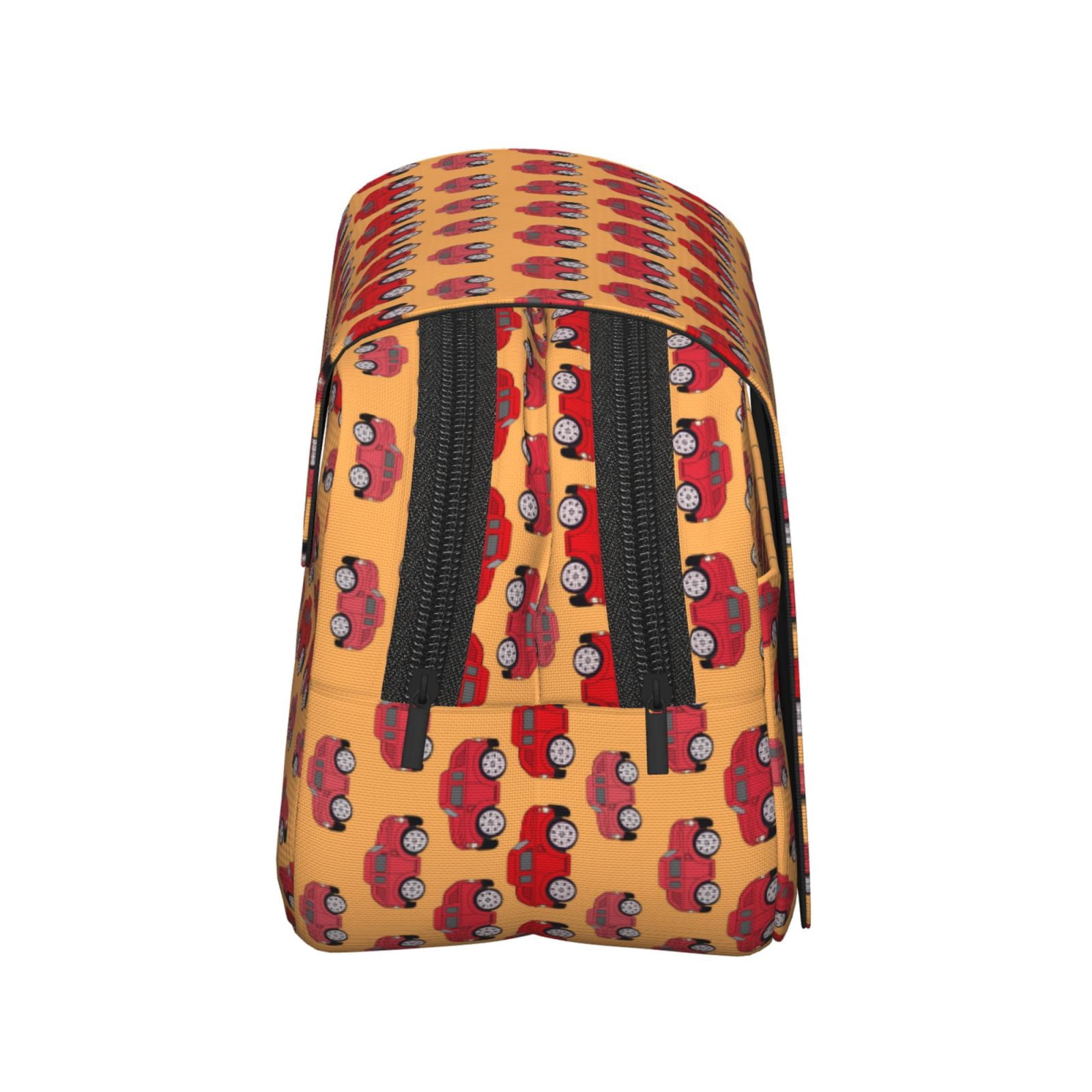 Rateoe Red Cars Pattern Double Clamshell Pen Case, Storage Organizer with Two Zipper Compartments– Holds Up to 50 Pencils & Pens