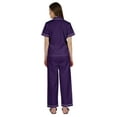 thumbnail image 4 of Inkmeso Women Cotton Nightwear Pajamas Set Classic Short Sleeve 2 Pc Shirt & Pajama Loungewear, 4 of 7