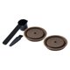 thumbnail image 1 of Discos reutilizables, para piezas de máquina de espresso Filtro con tapa Cepillo Cubierta de silicona Cepillo 2 Tapa Yotijar llenadora de maquina de cafe, 1 of 10