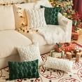 thumbnail image 3 of Christmas Pillow Covers 18x18 Inch Set of 2 Soft Plush Faux Fur Snowflake Decorative Couch Cushion Case Throw Pillows Pillowcases for Couch Sofa Holiday Festivals Winter Decor, 3 of 8