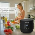 thumbnail image 2 of MAGiC COM Rice Cooker 4 Cup Uncooked (8 Cup Cooked), Small Digital Multi-Cooker with Steamer, 24H Delay Timer, Automatic Keep Warm, Non-Stick Pot, Perfect for Dorm, Travel, Single Serve (Black), 2 of 9