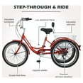 thumbnail image 4 of MOPHOTO Adult Tricycles 3 Wheel 7 Speed Trikes, 20 inch 24 inch with Big Basket for Shopping, Exercise Men's Women's Tricycle, 4 of 13