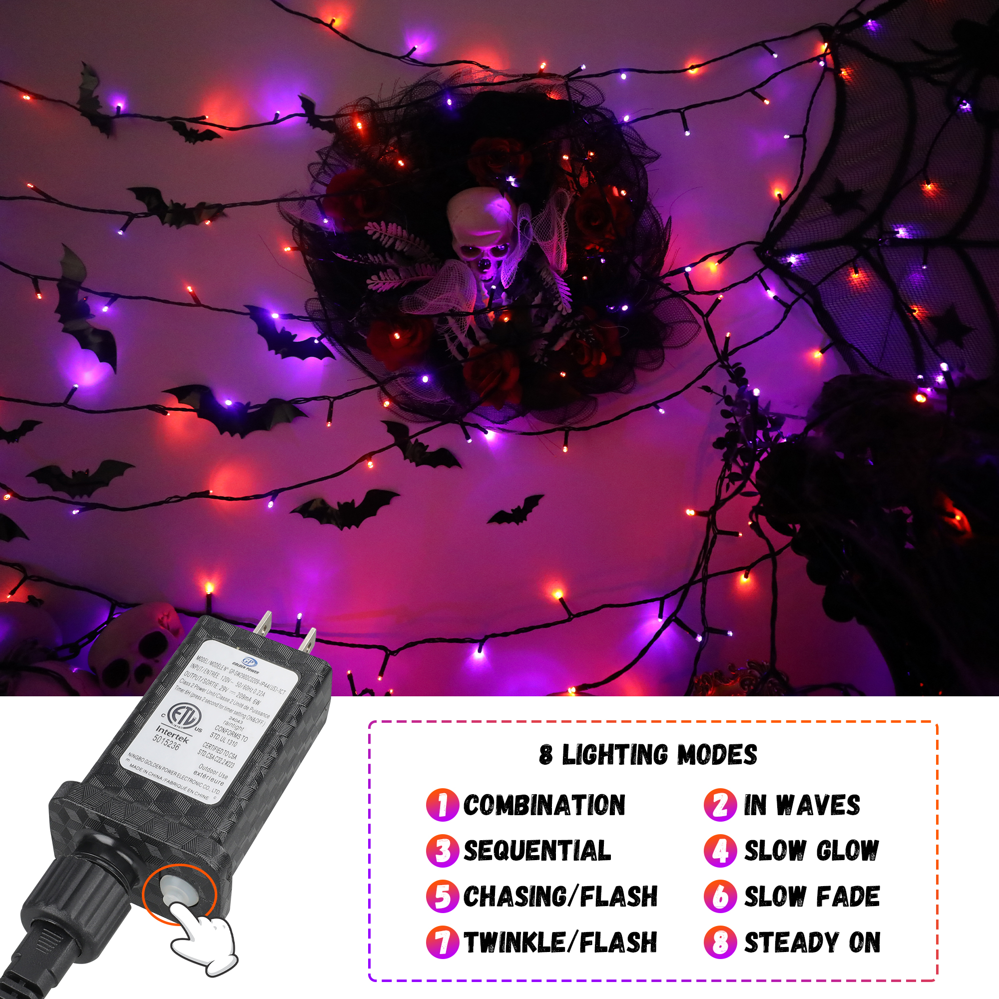 Magotan 300 LED Halloween String Lights photo 3