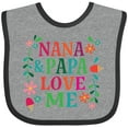 thumbnail image 3 of Inktastic Nana and Papa Love Me Girls Baby Bib, 3 of 4