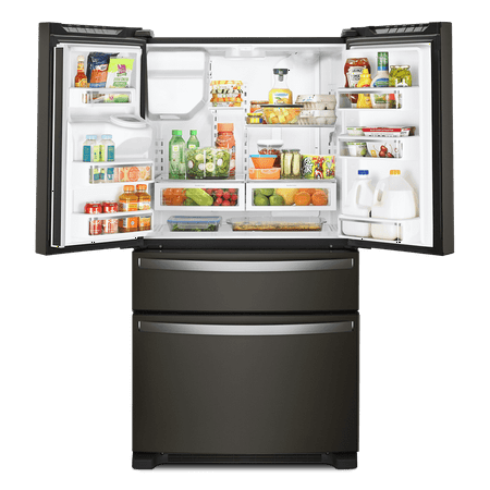 Whirlpool - 24.5 Cu. Ft. 4-Door French Door Refrigerator - Black Stainless Steel