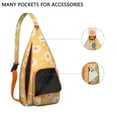 thumbnail image 2 of Daisy Sling Backpack for Women & Men, Waterproof Crossbody Chest Bag & Daypack, Boho Floral Vintage Design, Lightweight Hiking Travel Running Backpack, 2 of 4