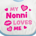 thumbnail image 4 of Inktastic Valentine's Day My Nonni Loves Me Hearts and Lips Boys or Girls Baby Bib, 4 of 4