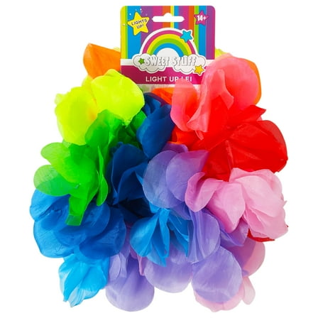 Light Up Flower Lei, Rainbow Colors, Simply Sweet
