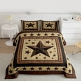thumbnail image 2 of Homewish Wheat Texas Stars Queen Comforter Set, Hippie Western Fashion Bedding Sets, Rustic Farmhouse Reversible Bedding Comforter Set, Microfiber Bedroom Decor, 3pcs, 2 of 8
