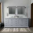 thumbnail image 4 of Dark Grey Double Bath Vanity 84 In. X 22 In., Marble Top, Faucet Included, 34 Mirrors - To Scratches And Stains For A Bathroom W D With , Scratch Stain Comfortable, 4 of 7