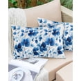 thumbnail image 6 of Blue Flowers Throw Pillow Cover 20 x 26 Inch Decorative Pillow Cover Spring Botanical Blossom Motif Lumbar Pillowcase Seasonal Rectangle Cushion Case for Couch Sofa Bed Living Room, 6 of 7
