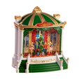 thumbnail image 3 of Bola de nieve navideña con linterna y música, adorno navideño decorativo iluminado Verde, 3 of 9