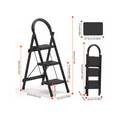 thumbnail image 4 of afeifafa-3-Step Foldable Ladder with Anti-Slip Pedals, Safety Lock, Soft Handgrip, 330LBS Capacity"Black, 4 of 4
