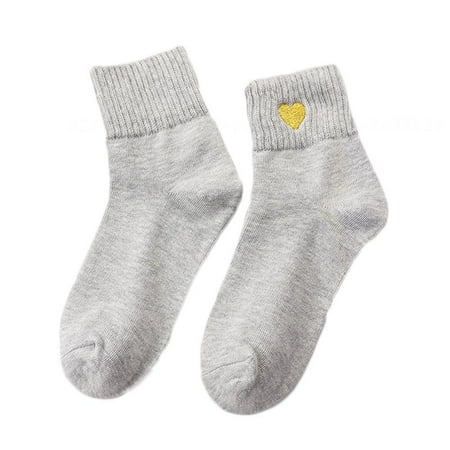 

One Size Thermal Heart Design Socks Cotton Suitable for Women Daily Dressing