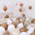 thumbnail image 3 of 15 globos de arena blanca, marrón y crema, color rosa mate y beige, para decoración de bodas, despedidas de soltera, fiestas de cumpleaños de bebés, 3 of 5