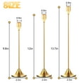thumbnail image 3 of Metal Gold Taper Candle Holder Candlestick Holders for Wedding, Dinning, Party, Decorative Candelabra Fits 3/4 inch Thick Candle & Led Candles (Set of 6 Pcs), 3 of 8