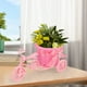 thumbnail image 5 of Cesta de flores artificiales para bicicleta, florero, soporte para flores, regalos con forma de bicicleta, soporte para plantas Rosa, 5 of 9