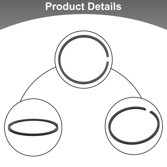 Tekuisi 2pcs 80cc 47mm Piston Rings 2 Stroke Motorised Bicycle Motorized Bike Parts Motorcycle Pistons Rings & Pistons Kits Engine Parts