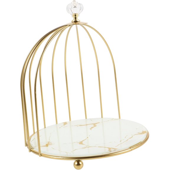 Gold Birdcage Cake Stand Wedding Cake Display for Cupcake Holders Pastry Candy Plate