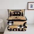 thumbnail image 5 of Catabedysis Plaid Camping Twin Comforter Sets,Sweet Camper Silhouette Print Bedding Set For Boys,Multicolor,Black Reversible,2pcs,1 Comforter and 1 Pillowcase, 5 of 7