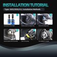 thumbnail image 3 of 2Pcs IP68 Waterproof Car LED Headlight Bulbs LED Driving Lamp All-in-one Conversion Kit 50W H1, 3 of 4