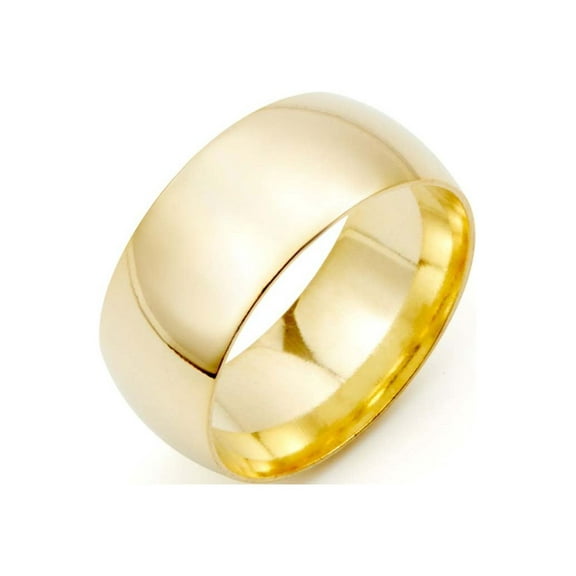 Classic 5mm Gold Plated Wedding Band for Women and Men, Ring Sizes 5 to 12