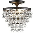 thumbnail image 2 of JONATHAN Y Toronto 13" Metal/Crystal LED Flush Mount, Oil Rubbed Bronze, JYL9029A, 2 of 8