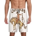 thumbnail image 3 of Lsque Cowboy Rodeo Guitar Mens Sleep Pajama Shorts,Short Pajama Pants, Cotton Ultra-Soft Knit-Small, 3 of 9