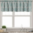 thumbnail image 3 of Ambesonne Mandala Valance & Curtain, Nostalgic Circle Blooms, 55"x24", Rose and Dark Cadet Blue, 3 of 7