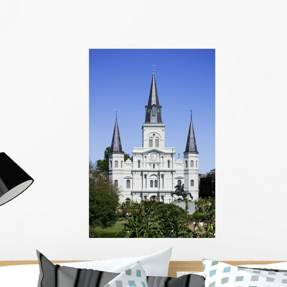 St Louis Cathedral Wall Mural by Wallmonkeys Peel and Stick Graphic (24 in H x 16 in W) WM165819