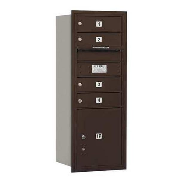 Salsbury Industries 3710sa 04zrp Horiz Mailbox Prvt 5dr Bz Rl 37 1 2in Walmart Com Walmart Com