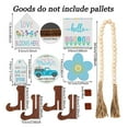 thumbnail image 3 of IUAMXWU Hello Spring Theme Welcome Spring Layered Tray Decoration Cute Small Flower Wooden Decorations for Home Kitchen Dining Room Shelf Tabletop Spring Decor (excluding Tray), 3 of 6