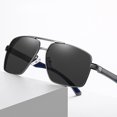 thumbnail image 4 of Men Polarized Sunglasses Metal Frame Large Double Beam Driving Sun Glasses TAC Lenses Fashion Eyewear Everyday, 4 of 4