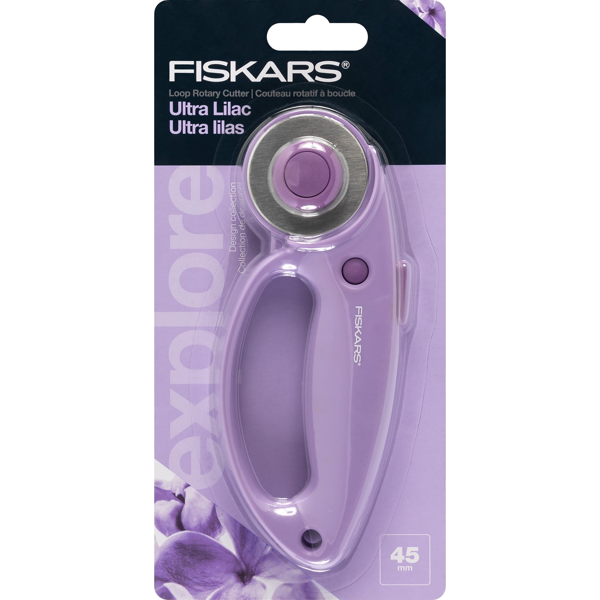 Fiskars Designer Loop Rotary Cutter 45mm, Ultra Lilac