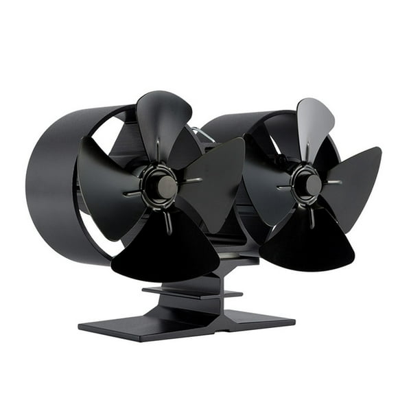 8 Blades Double Motors Stove Fan Log Burner Fan Silent Woodburner Fireplace Fan