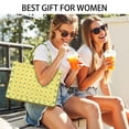 thumbnail image 5 of Large Capacity Tote Bag,Yellow Lemon Slices Green Pattern Handbag Fashion Luxury Tote Bag,15.7"x13"x 5.1" Inches,Laptop Compatible, 5 of 6