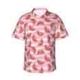 thumbnail image 1 of Balery Sweet Watermelon Camisas hawaianas de manga corta para hombre, camisas playeras de corte holgado, camisas de vacaciones con botones,Small, 1 of 7