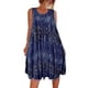 thumbnail image 2 of Vestido Camiseta sin mangas con estampado de chaleco Vestido corto Sin mangas Mujer Ropa de verano, Azul oscuro, 5XL Monstrate AP002136-40, 2 of 6