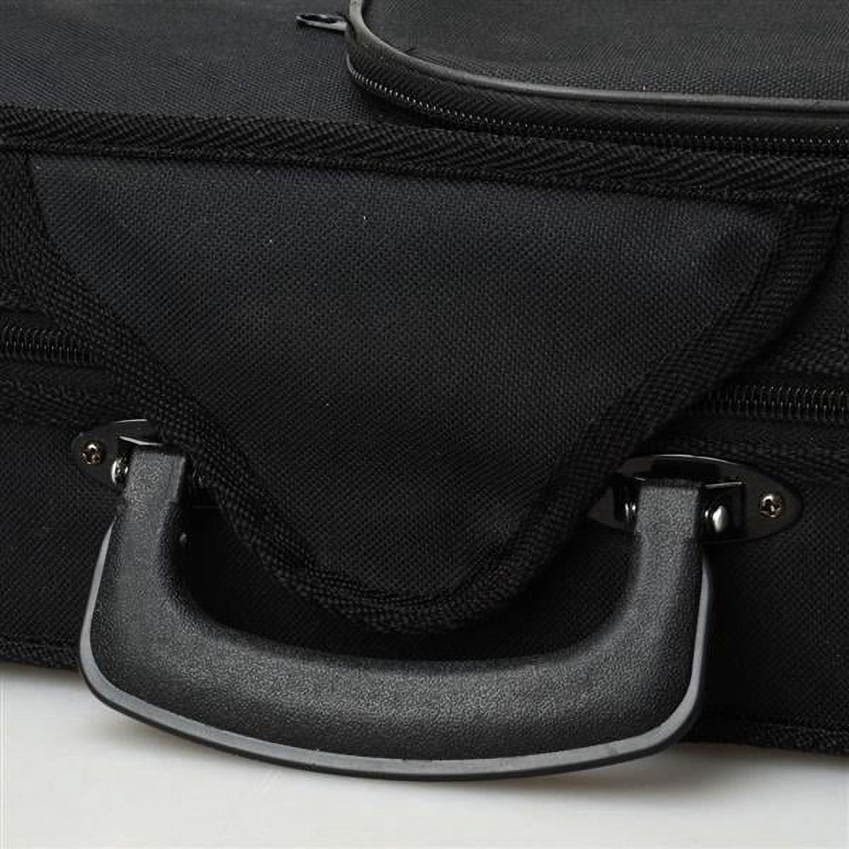 Triangle Shape Violin Case for 4/4 Violin - Black Durable Cloth with Beige Fluff Lining, Protective Instrument Storage Case
