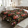 thumbnail image 2 of Qpednta Snowman Wreath Comforter Set, Soft Microfiber Duvet Cover Set, Soft Comforter Cover, Including a Quilt Cover and Pillowcases, Bedroom Decor for Guest Room Dormitory, 2 of 7