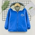 thumbnail image 4 of Gyujnb Reversible Kids Jacket, 2-in-1 Fleece Lined Windbreaker with Hood, Warm Winter Coat for Outdoor Sports Play,3-4 Years, 4 of 9